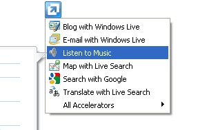 IE 8 Context Menu